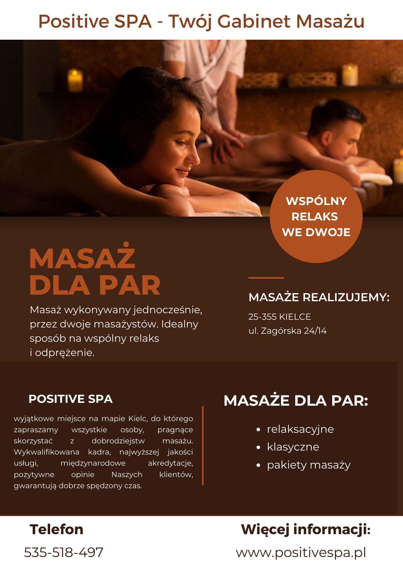 Brown Simple Relaxing Your Body Flyer